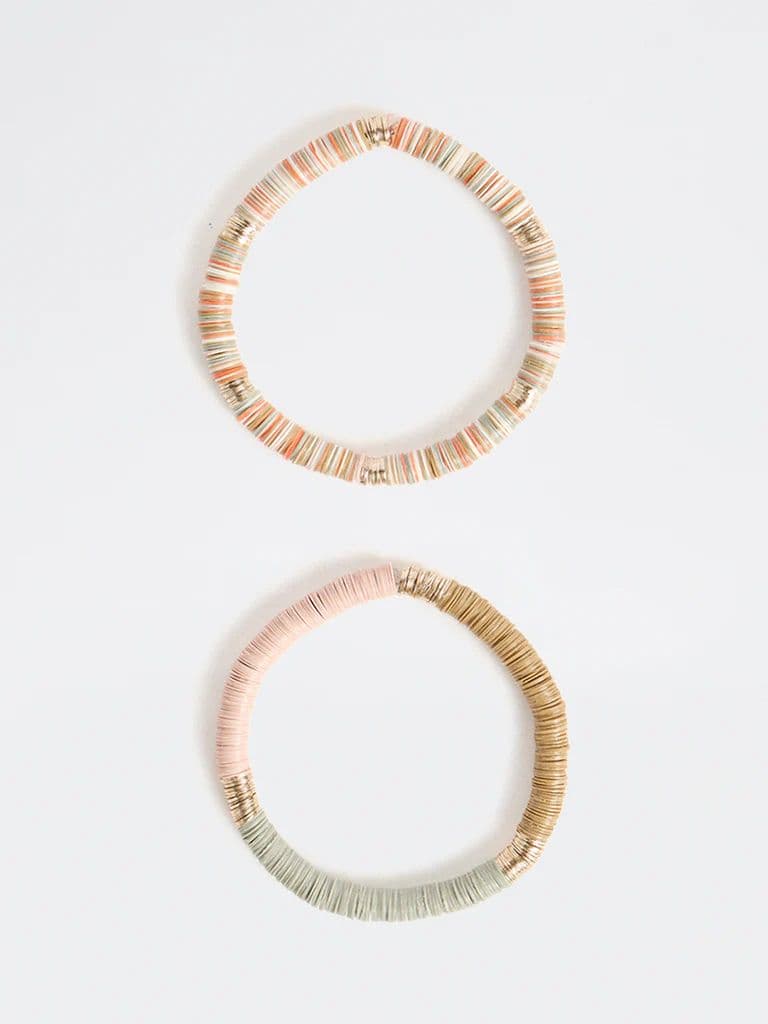 Westside Accessories Multicoloured Beaded Elastic Bracelets