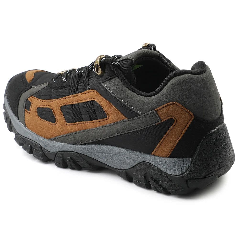 Leap7x Black Sports Lacing Running Shoes For Men EAST-1 By Liberty — photo 6