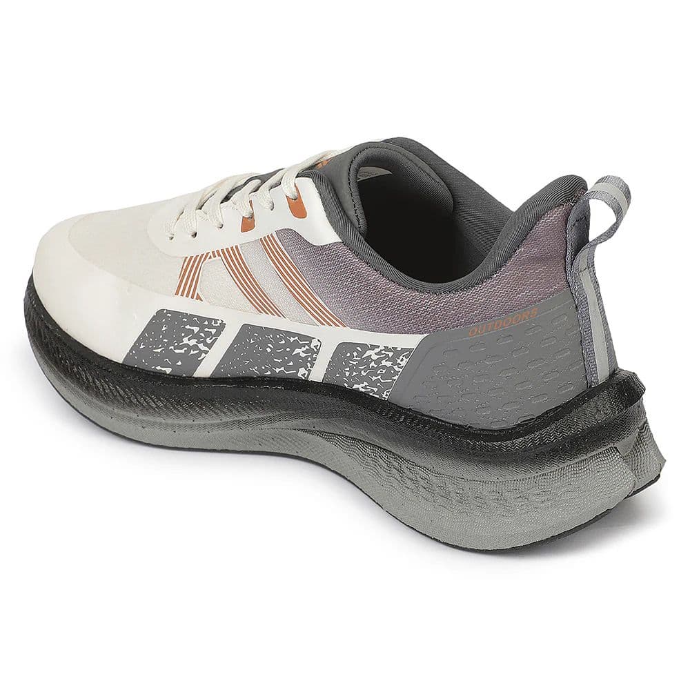 Leap7X ZLP-XM-20 Beige Sports Lacing Running Shoes for Men By Liberty — photo 3