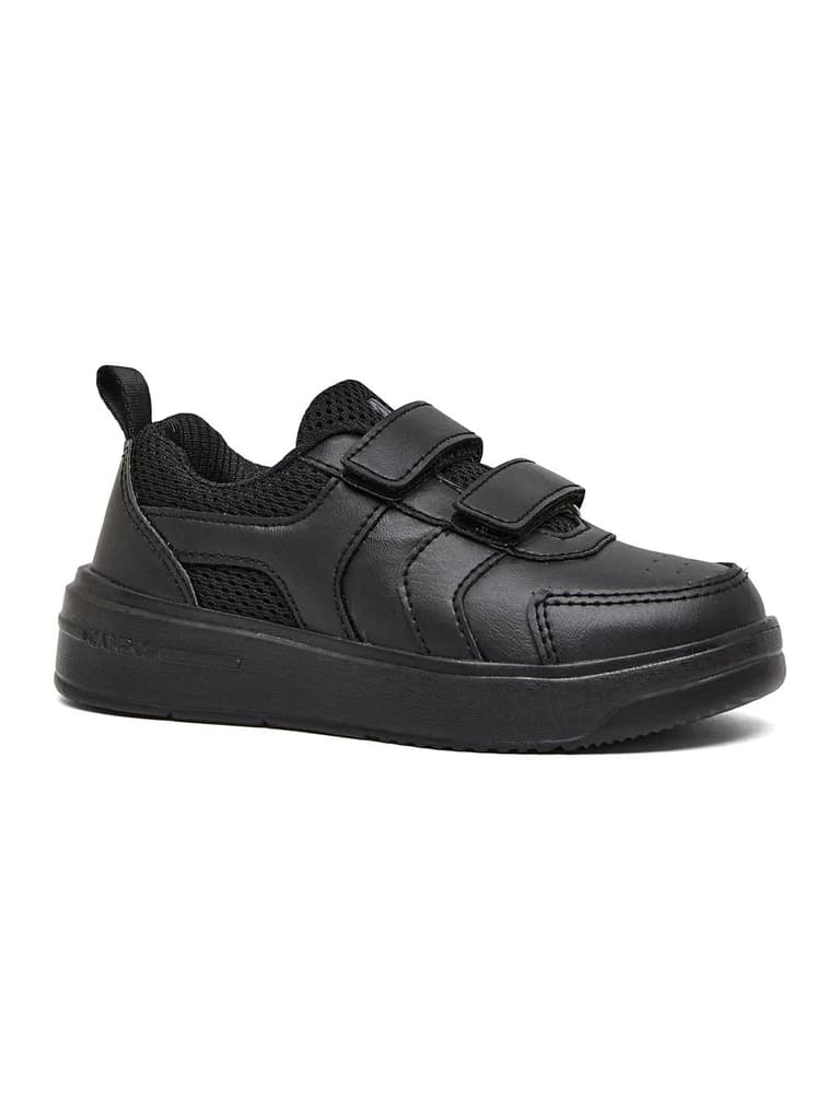 CS-26106V Black Kids School Shoes — Black / 1