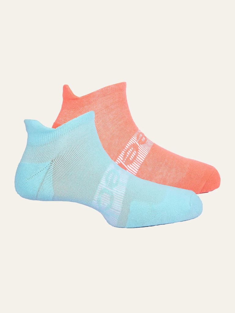 Bamboo Active Socks - Pack of 2 — Coral; Paradise Blue