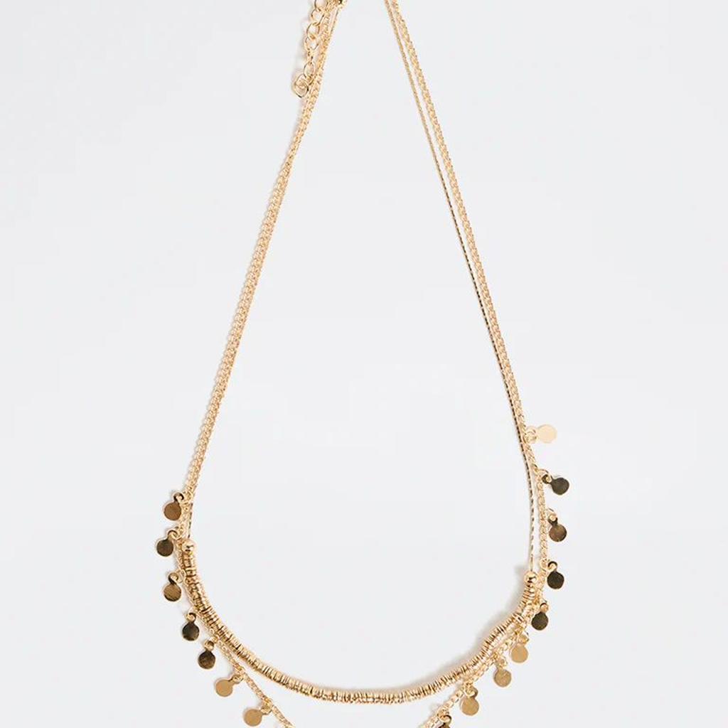 Westside Accessories Gold Disc Necklaces - Pack of 2