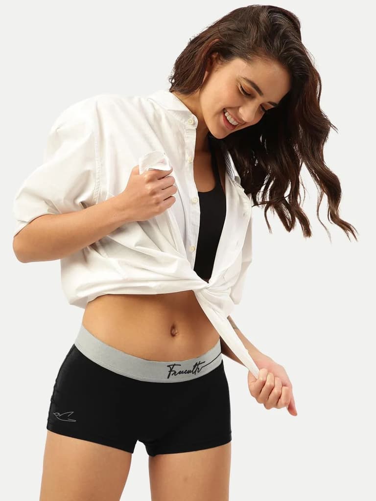 Women's Micro Modal Boy Shorts with Cult Waistband (Pack of 1) — photo 15