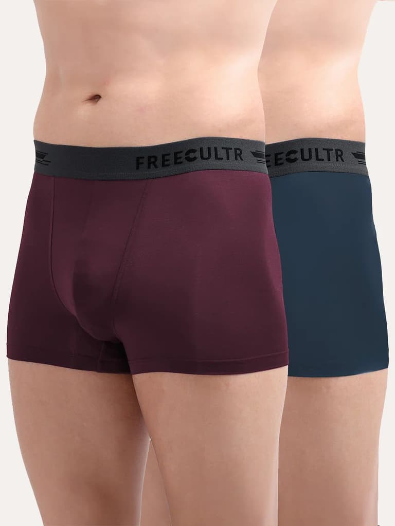 Men's Anti-Bacterial Micro Modal Trunk in Contrast Waistband (Pack of 2) — photo 11