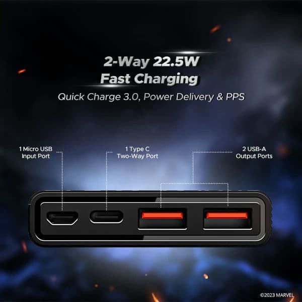 EnergyShroom PB300 | Powerbank with 10000mAh battery capacity with Smart IC protection, 22.5W fast charging — photo 9