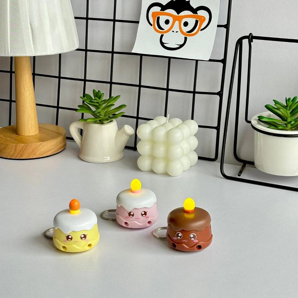 Candle Cake Keychain With Happy Birthday Sound
