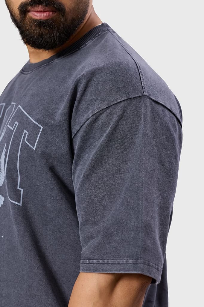 Shadow Washed Oversized T-shirt Dark Grey — photo 5
