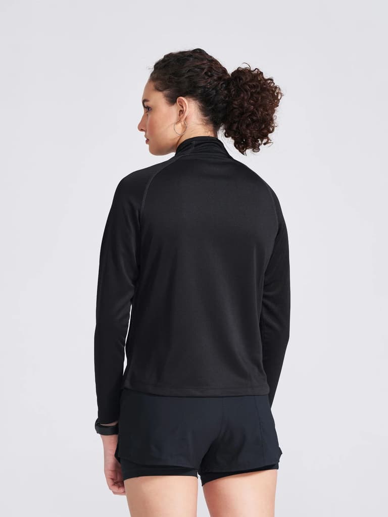 Women's Black Solid Stand Collar Jacket — photo 5