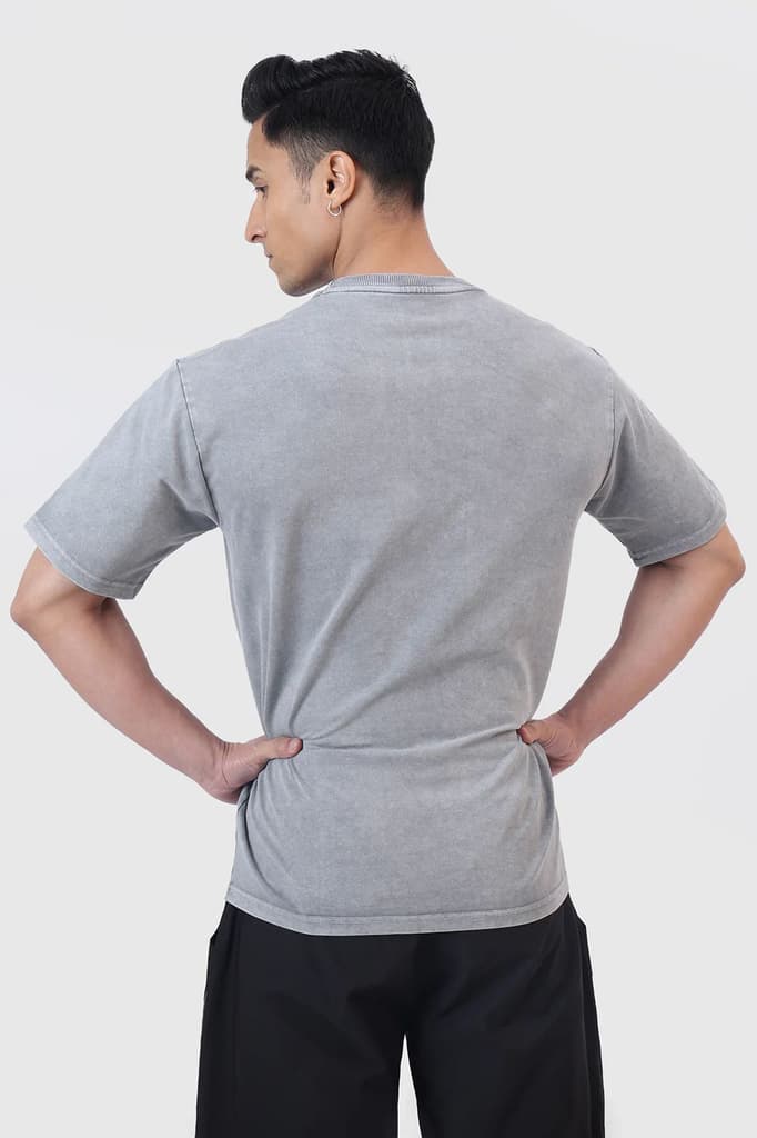 Shadow Washed Oversized T-shirt Light Grey — photo 6