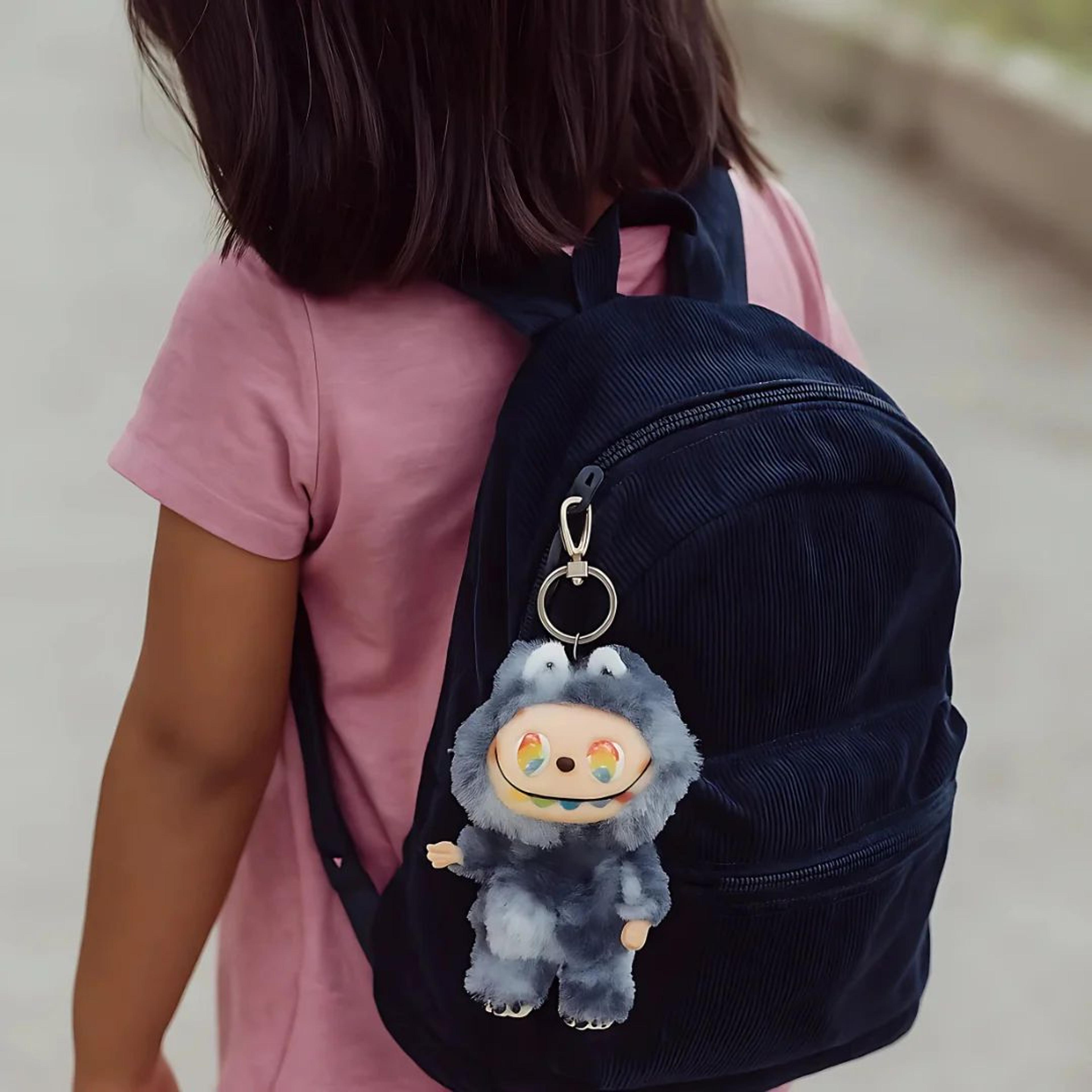Labubu Plush Doll – 15 cm Cute Soft Toy with Bag Tag Keychain | Kawaii Collectible