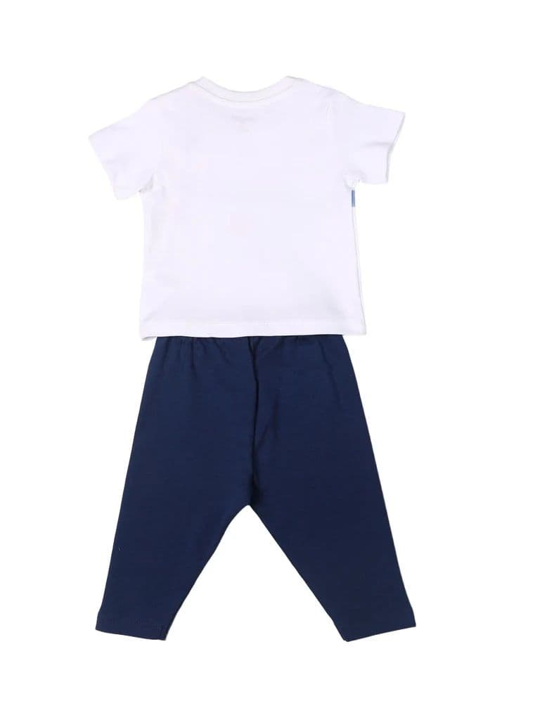 HOP Baby Boys Multicolour Printed Cotton T-Shirt and Pants Set — photo 3