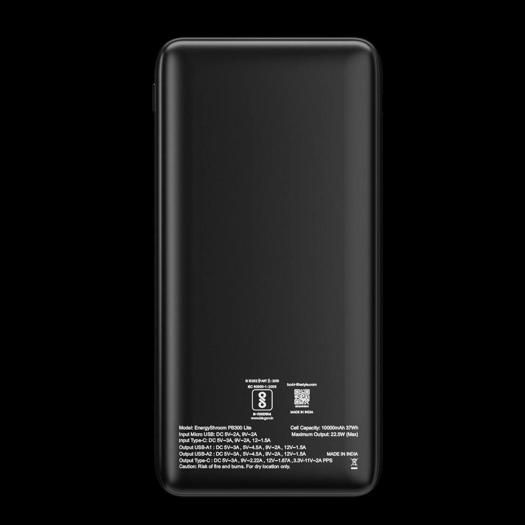 EnergyShroom PB300 Lite| Powerbank with 10000mAh battery capacity with Smart IC protection, 22.5W fast charging — photo 5