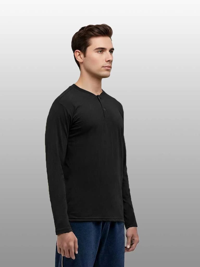 Men's Henley T-shirt Fullsleeve | Freecultr — photo 4