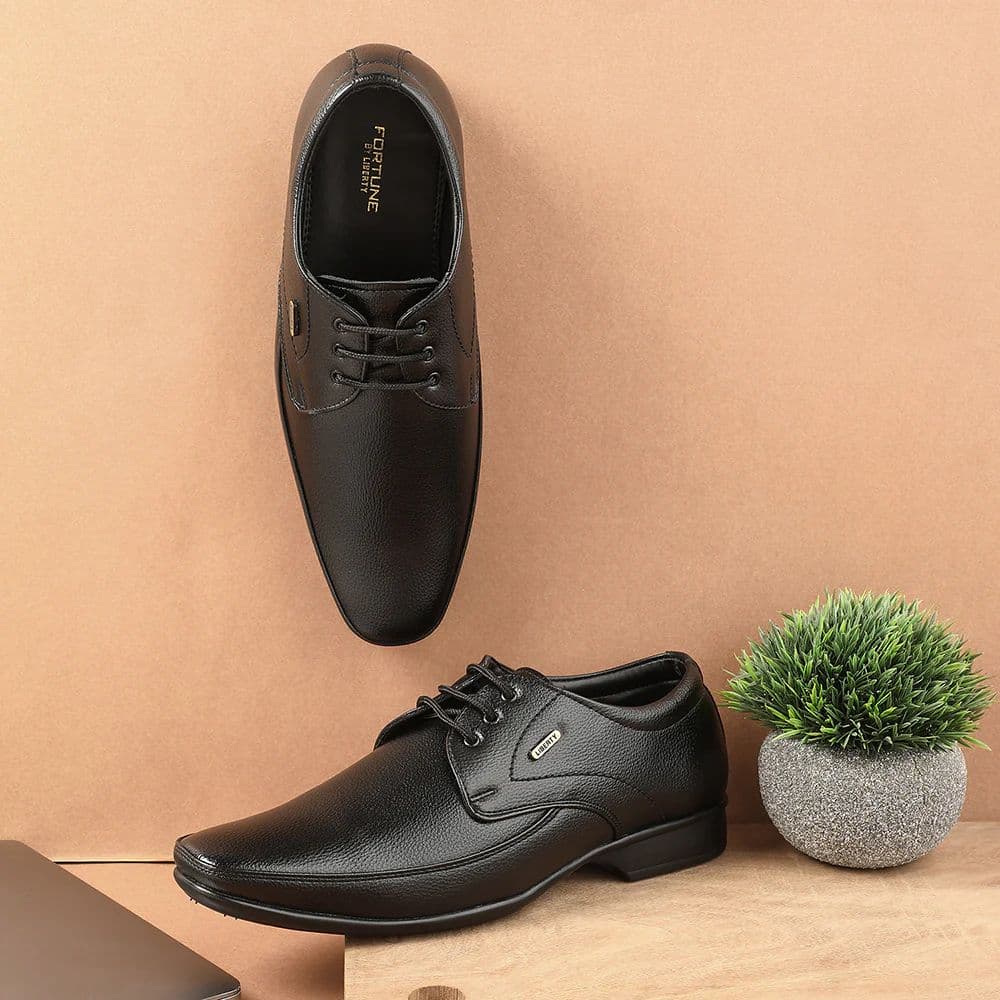 Fortune Black Formal Lacing Oxford Shoes For Men H202-01 By Liberty — photo 4
