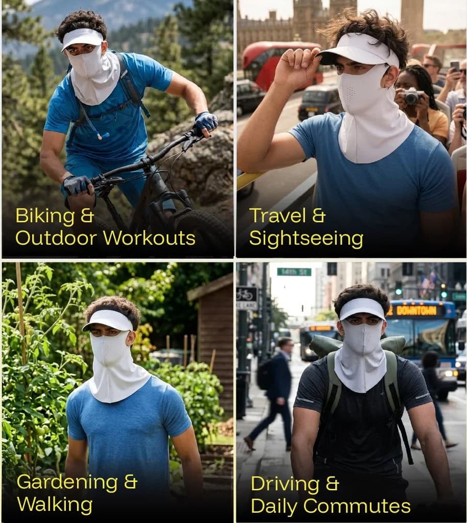Sunscreen Mask with Neck Cover & Ditachable Visor — photo 2