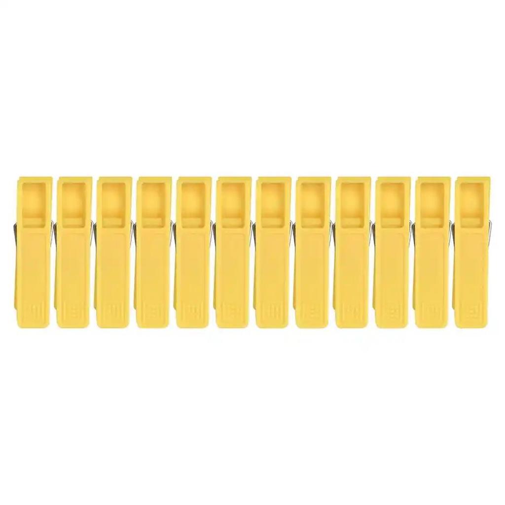 Sinco Elita Cloth Clips / Cloth Pegs - Pack of 1 (12 Pieces) - Yellow