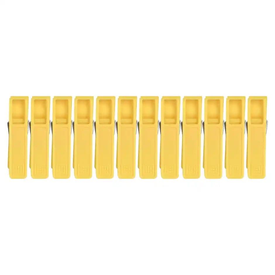 Sinco Elita Cloth Clips / Cloth Pegs - Pack of 1 (12 Pieces) - Yellow