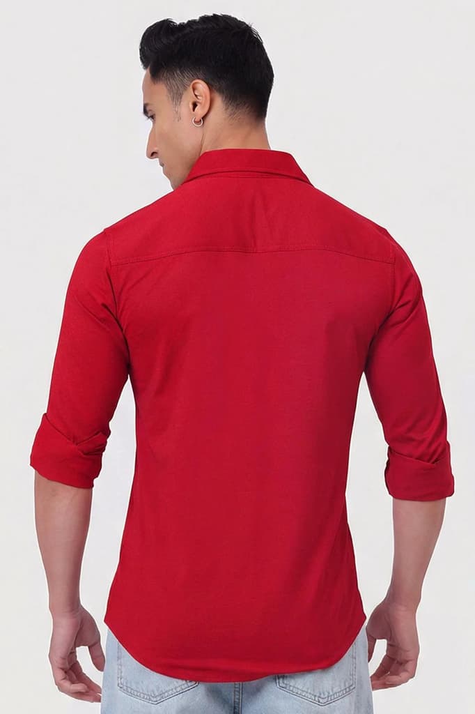 Aero Fullsleeves Shirt Deep Red — photo 4
