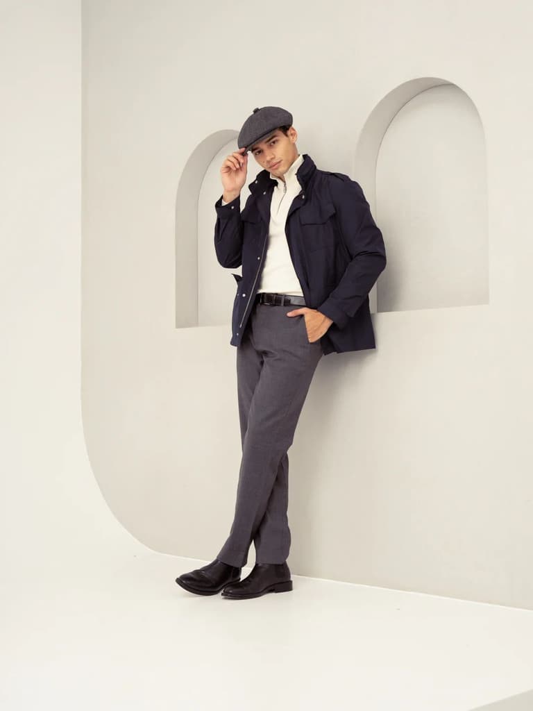 Noctivio Indigo 100% Linen Pants