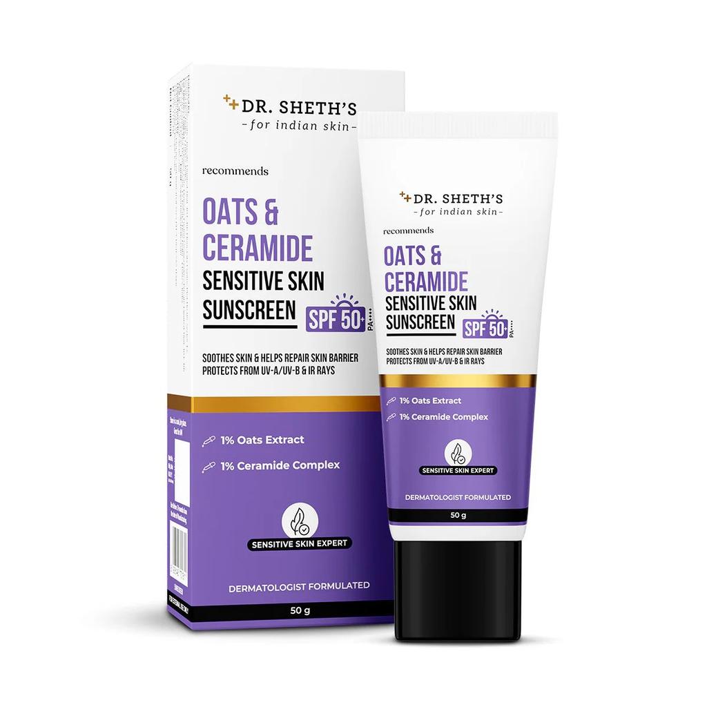 Oats & Ceramide Sunscreen for Sensitive Skin - 50 gm