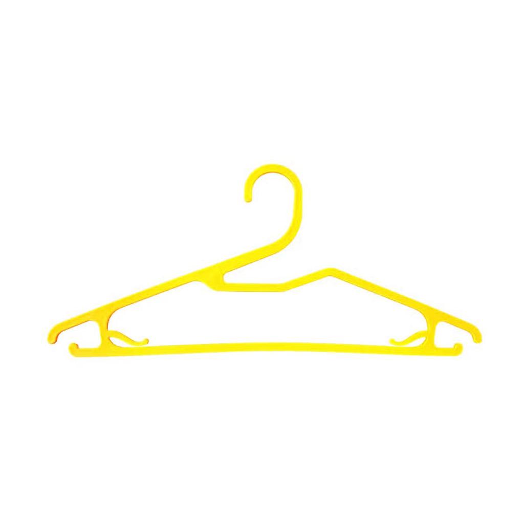 Sinco Super Plastic Cloth Hanger - Pack of 3 pcs - Yellow