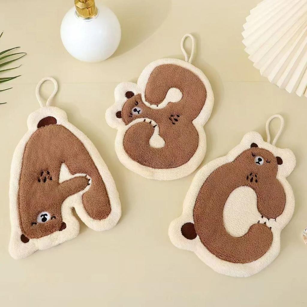 Cute Bear Alphabet Hand Towels – Super Absorbent n Plush