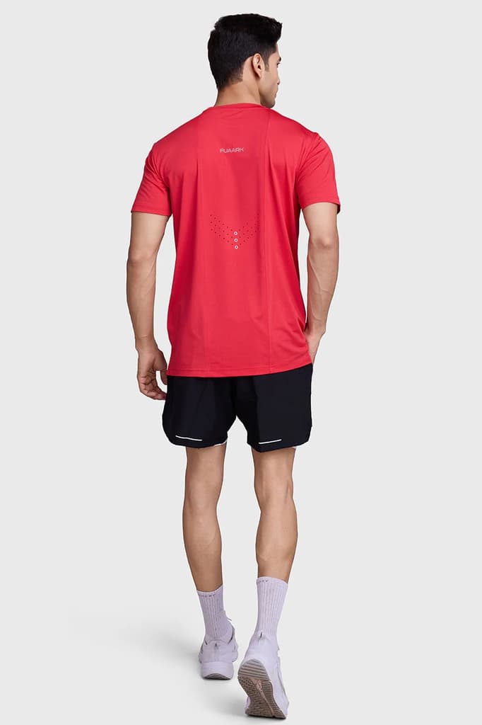 Laser Cut Running T-shirt Red — photo 7