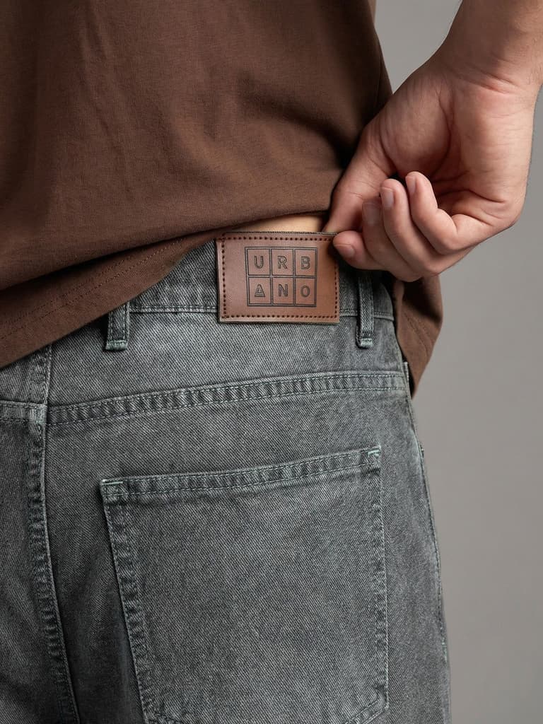 Men's Light Grey Relaxed Fit Washed Denim Jeans Non-Stretchable — photo 6