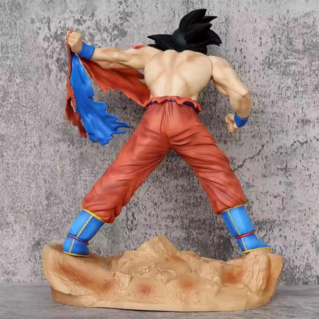 Tearing Clothes Goku 33cm Action Figure | DBZ Anime Battle Scene Statue — photo 3