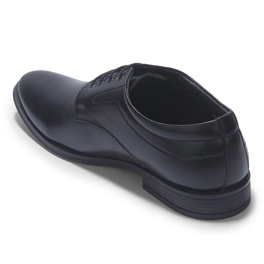 Fortune HML-86E Black Formal Lacing Derby Shoes for Men by Liberty — photo 5