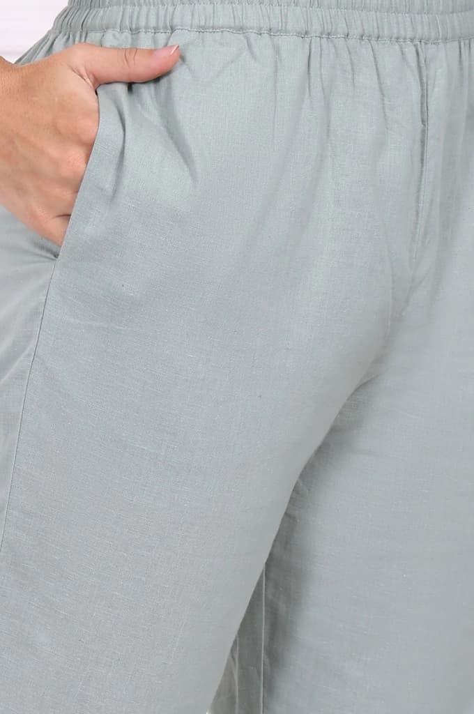 Light Green Embroidered Rayon Straight Kurta and Straight Pants Co-ord Set — photo 9