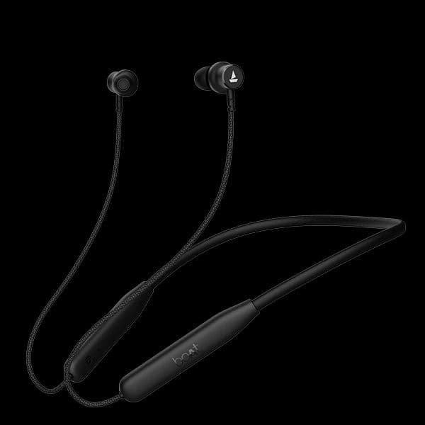 boAt Rockerz 110 | Wireless Earphone with 40H Playback, ASAP™ Charge, Dual Pairing, ENx™ Technology, BEAST™ Mode — Active Black