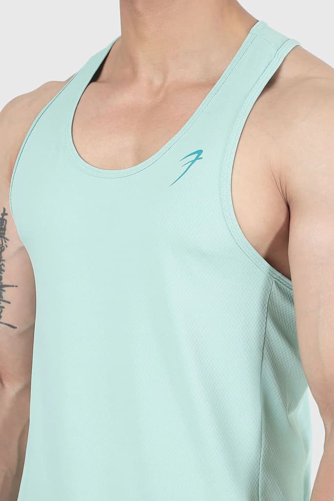 Aura Textured Tank Sea Green — photo 3
