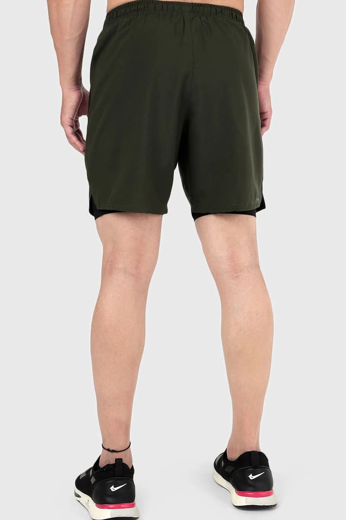 2 in 1 Compression Shorts Olive — photo 5