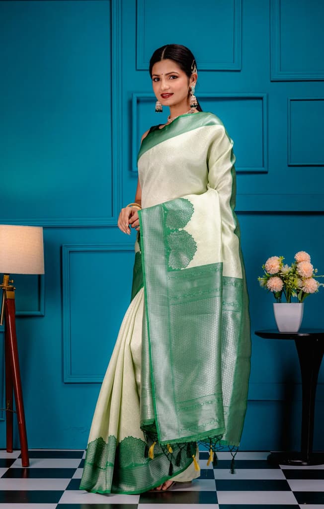 Mimosa Women's Woven Design Banarasi Style Art Silk Saree With Blouse Piece : SA00001803PSFREE — photo 4