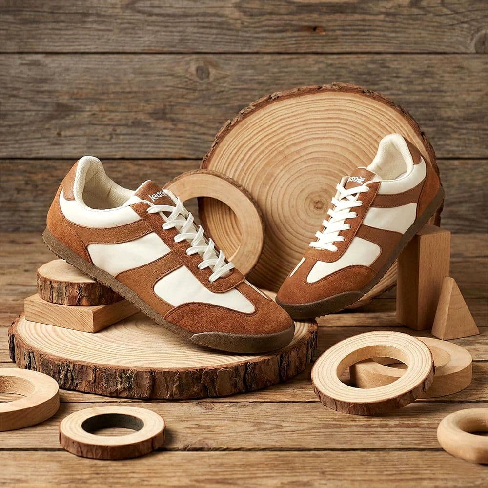 Leap7x Brown Casual Lacing Sneakers For Men DECIAN-4E By Liberty — photo 2