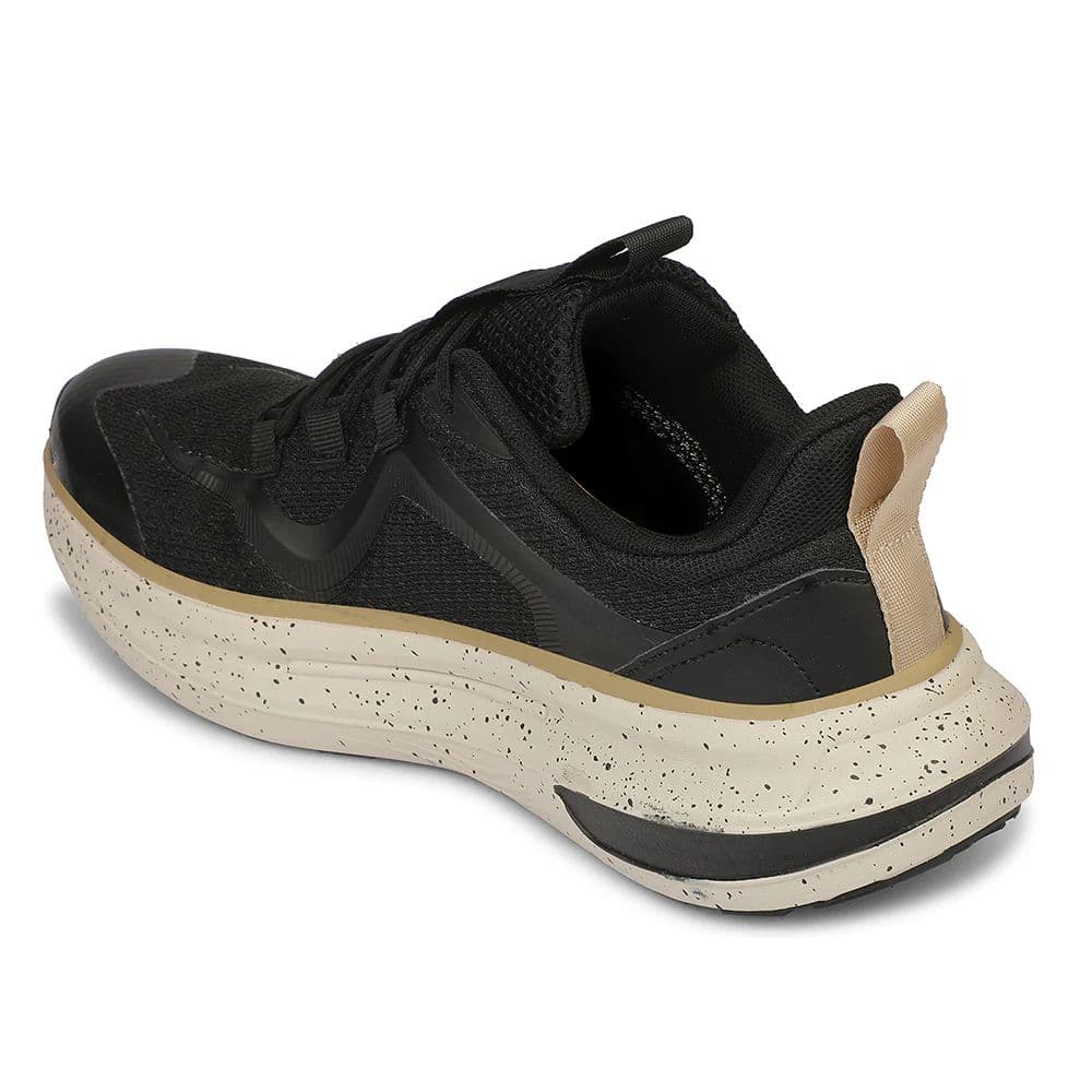 Leap7X ZQ-WFM-07 Black Sports Non Lacing Walking Shoes for Men by Liberty — photo 2
