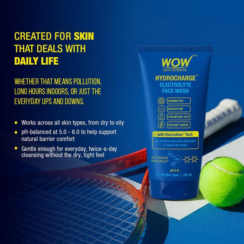 HydroCharge Electrolyte Face Wash Intense Hydration Cleanser