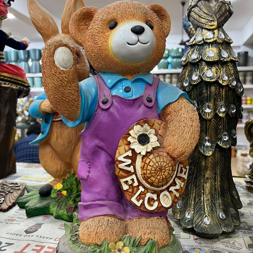 Welcome Teddy Bear | Stuffed Animal | Plush | Purple