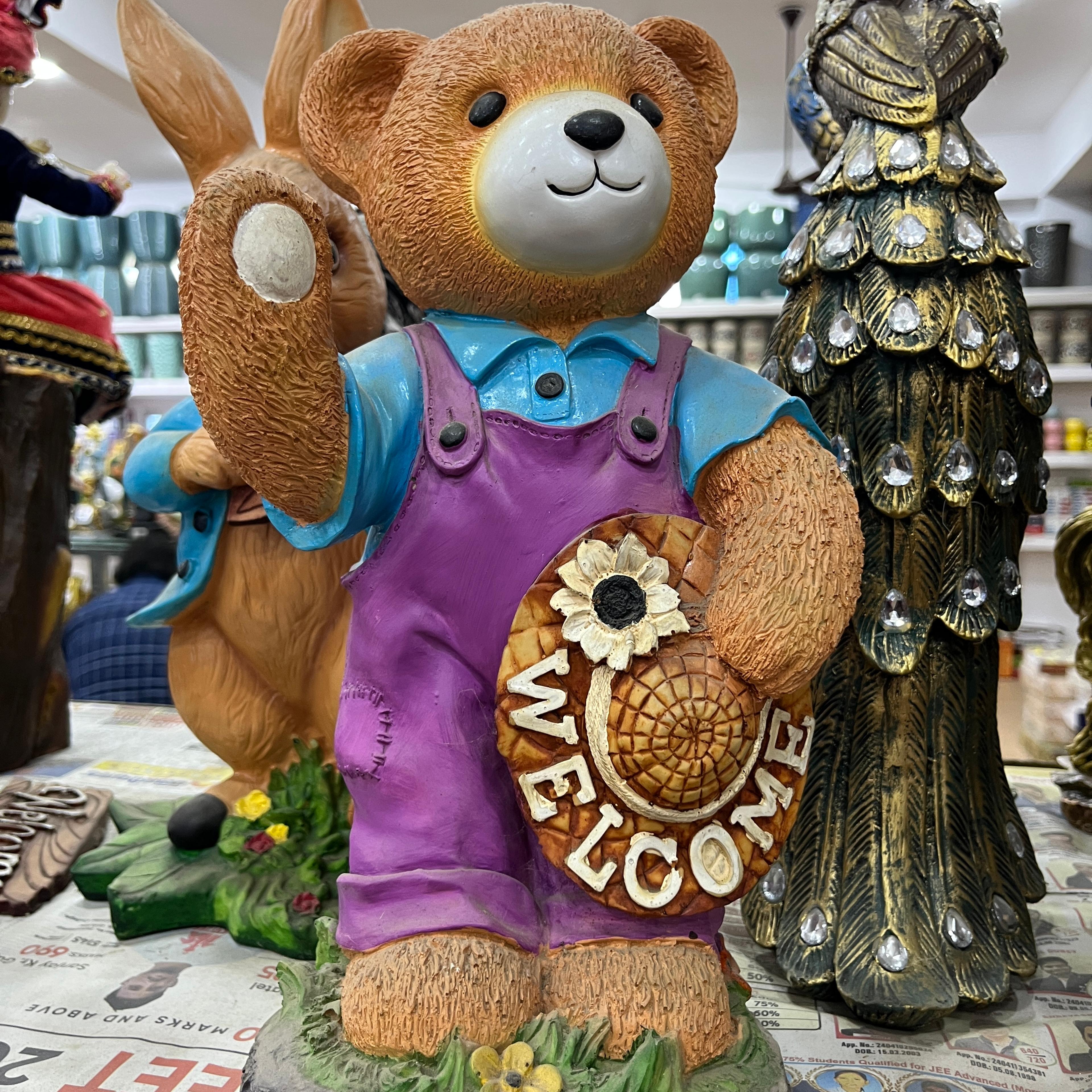 Welcome Teddy Bear | Stuffed Animal | Plush | Purple