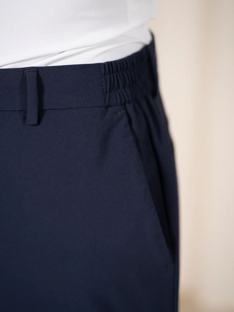 Uplift Navy 247 Relaxed Fit Smart Formal Trousers — photo 7