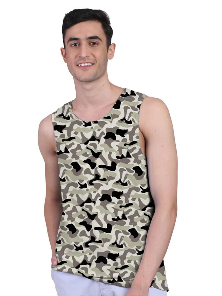 Camouflage Active Vest Front Yoke Camouflage Regular Organic Bamboo Vest - Active Fit (Pack Of 1) — photo 2