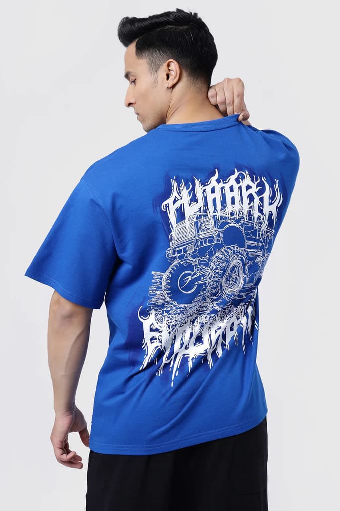 Monster Truck Oversized T-shirt Blue — XS