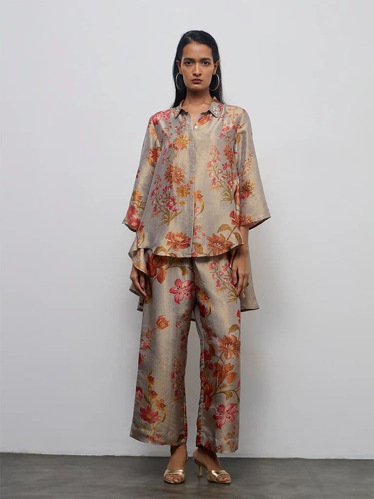 Vark Grey Floral Pattern Co-ord Set — photo 2