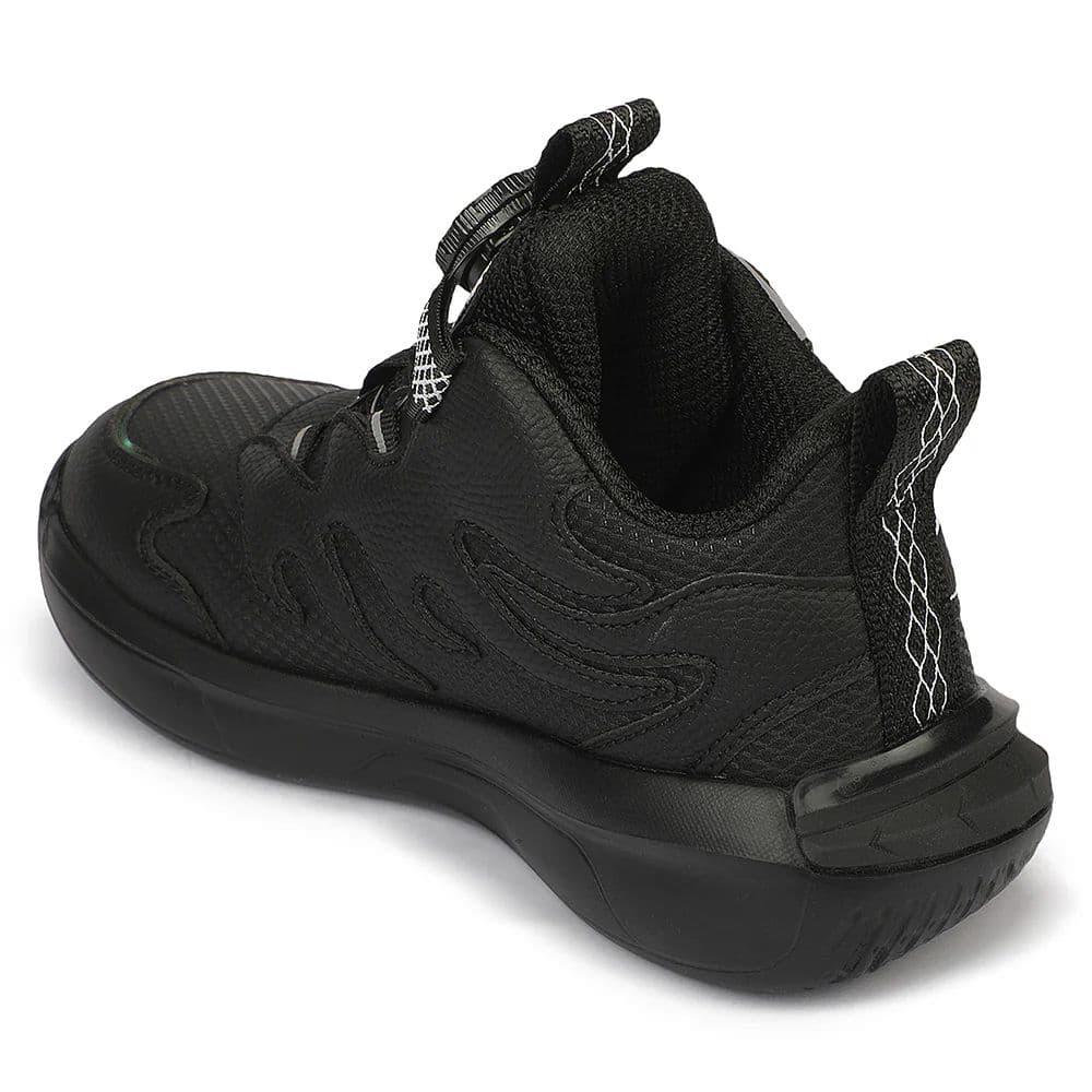 Leap7X ZLP-XK-10 Black Sports Non lacing Walking Shoes for Kids By Liberty — photo 3