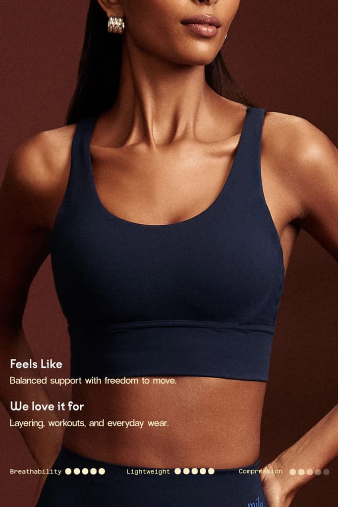 Ink Blue OnTheGo Cross Back Sports Bra — photo 5