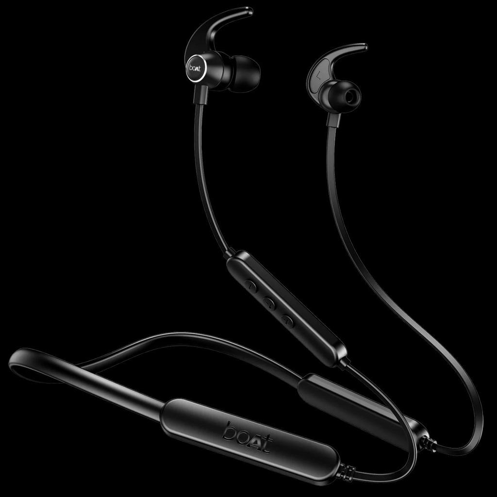 boAt Rockerz 255 Pro+ | Bluetooth Earphone with 10mm drivers, Up to 60 Hours Nonstop Playback, Type-C charging, ASAP™ Charge — Black