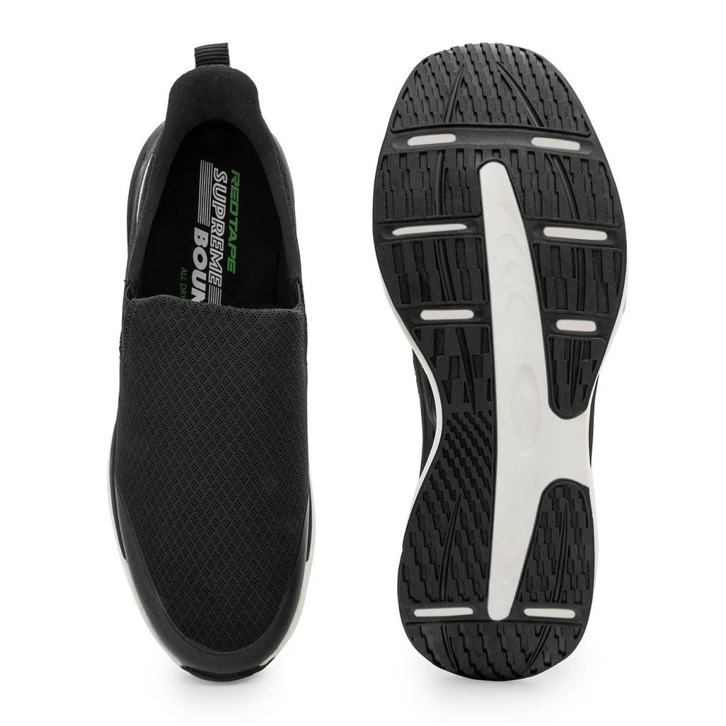 Men's Black and White Walking Slip-On Shoes — photo 5