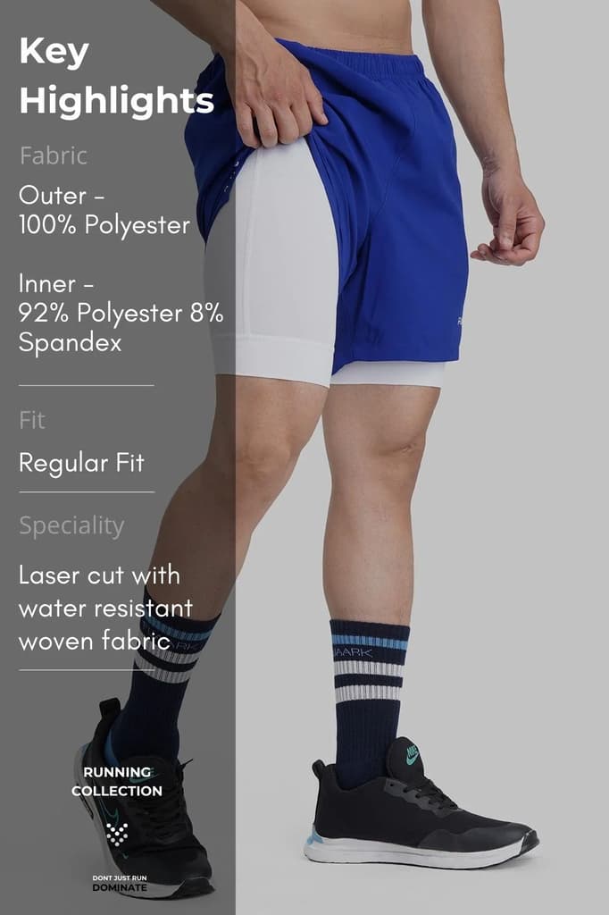 2 in 1 Laser Shorts Blue — photo 8