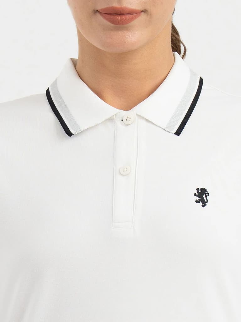 White Polo T Shirt for Women — photo 3